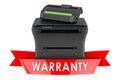 Printer laser MFP warranty concept. 3D rendering Royalty Free Stock Photo