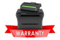 Printer laser MFP warranty concept. 3D rendering