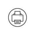 Printer line icon