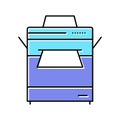 printer office device color icon vector illustration Royalty Free Stock Photo