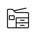 Printer office device icon vector outline illustration Royalty Free Stock Photo