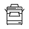 printer office device line icon vector illustration Royalty Free Stock Photo