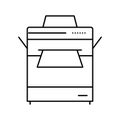 printer office device line icon vector illustration Royalty Free Stock Photo