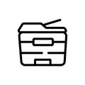 Printer office equipment icon vector outline illustration