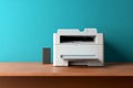 Printer paper copier. Generate Ai Royalty Free Stock Photo