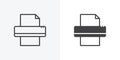 Printer paper print icon