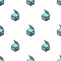 Printer 3 in 1 pattern seamless vector Royalty Free Stock Photo