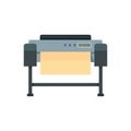 Printer plotter icon, flat style