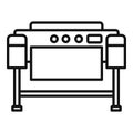 Printer plotter icon, outline style