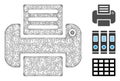 Printer Polygonal Web Vector Mesh Illustration Royalty Free Stock Photo