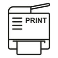 Printer print icon outline vector. Digital machine Royalty Free Stock Photo