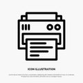 Printer, Print, Printing, Education Vector Line Icon Royalty Free Stock Photo