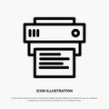 Printer, Print, Printing, Education Vector Line Icon Royalty Free Stock Photo