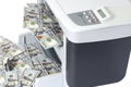 Printer printing fake dollar bills Royalty Free Stock Photo