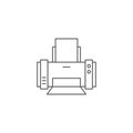 Printer printing paper machine vector icon isolated on white background Royalty Free Stock Photo
