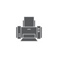 Printer printing paper machine vector icon isolated on white background Royalty Free Stock Photo