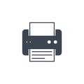 Printer related vector glyph icon. Royalty Free Stock Photo