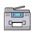 Printer scanner copier simple color vector illustration Royalty Free Stock Photo