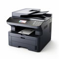 Functional Aesthetics: M42 Mount Scanner And Printer On White Background Royalty Free Stock Photo