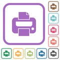 Printer solid simple icons