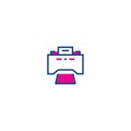 Printer thin line color icon. Icon for web and user interface