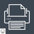 Printer Thin Line Vector Icon