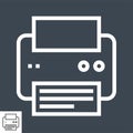 Printer Thin Line Vector Icon