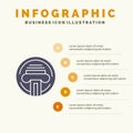Printer, Type, Typewriter, Writer Solid Icon Infographics 5 Steps Presentation Background Royalty Free Stock Photo