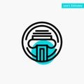 Printer, Type, Typewriter, Writer turquoise highlight circle point Vector icon