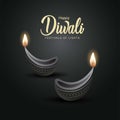 PrintIndian festival Happy Diwali with Diwali props, holiday Background, Diwali celebration greeting card, vector illustration