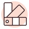 Printing color samples, icon Royalty Free Stock Photo