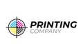 Printing Company Logo Design with Cross Royalty Free Stock Photo