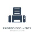 printing documents icon in trendy design style. printing documents icon isolated on white background. printing documents vector Royalty Free Stock Photo
