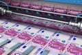 Printing 500 Euro money banknotes