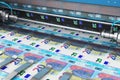 Printing 20 Euro money banknotes