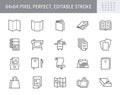 Printing house line icons. Vector illustration include icon - large format, brochure, booklet, typography, guidebook Royalty Free Stock Photo