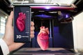 Printing human organs in a 3D printer. Royalty Free Stock Photo