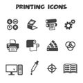 Printing icons Royalty Free Stock Photo