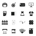 Printing icons set, simple style Royalty Free Stock Photo