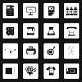 Printing icons set in simple style Royalty Free Stock Photo