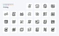 25 Printing Line icon pack Royalty Free Stock Photo