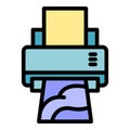 Printing machine icon vector flat Royalty Free Stock Photo