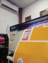 Printing machine inside graphic room
