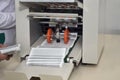 Printing machine for instructions in pharmaceutical factory Royalty Free Stock Photo