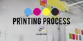 Printing Process CMYK Cyan Magenta Yellow Key Concept Royalty Free Stock Photo