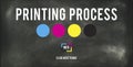 Printing Process CMYK Cyan Magenta Yellow Key Concept Royalty Free Stock Photo