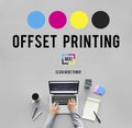 Printing Process Offset Ink Color Industry Media Concept Royalty Free Stock Photo