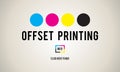 Printing Process Offset Ink Color Industry Media Concept Royalty Free Stock Photo