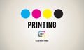 Printing Process Offset Ink Colour Industry Media Concept