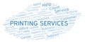 Printing Services word cloud. Royalty Free Stock Photo